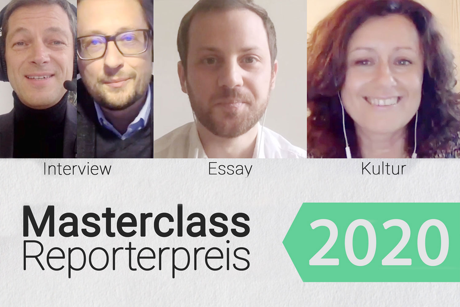 Masterclass Reporterpreis: Interview | Essay | Kultur Workshop 438